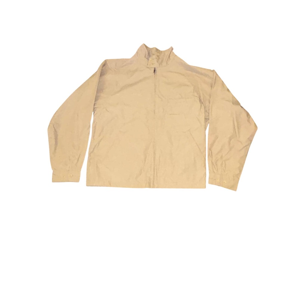 Vintage Sperry Top-Sider Windbreaker Jacket Large Tan Nautical Full Zip Coat